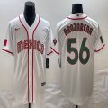 2023 World Cup Mexico #56 Randy Arozarena white green majestic baseball jerseys 10