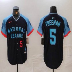 National League #5 Freddie Freeman Nike Navy 2024 MLB All-Star Game Elite Pick-A-Player Jersey