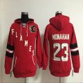 Women Calgary Flames #23 Sean Monahan red Ice hockey Hooded Sweatshirt