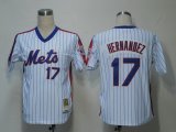 MLB Jerseys New York Mets 17 Hernandez White M&N