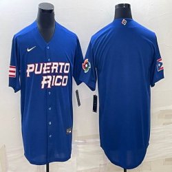 Puerto Rico Baseball blank 2023 World Baseball Classic Replica Player Jersey 01