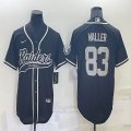 Nike Oakland Raiders #83 Darren Waller black baseball jerseys Joint name-BD