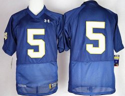 Under Armour Norte Dame Fighting Irish 5 Everett Golson College Football Jersey - Blue