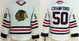 Chicago Blackhawks Corey Crawford 50 white youth Ice hockey Jersey