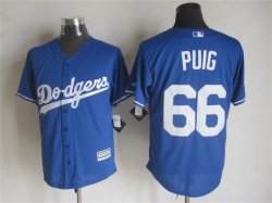 Los Angeles Dodgers #66 Yasiel Puig Blue New Cool Base Stitched Baseball Jersey