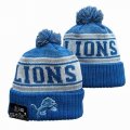 2024 Detroit Lions blue white NFL Sports Cuffed Knit Hats 02