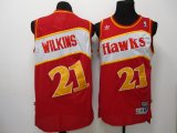 Atlanta Hawks #21 Dominique Wilkins red nba jersey