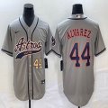 Nike Houston Astros #44 Yordan Alvarez gray majestic baseball jerseys Joint name -BD 02