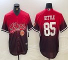 Nike San Francisco 49ers #85 George Kittle red baseball jerseys Joint name-BD -BD 02