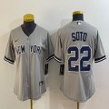 Women New York Yankees Juan Soto Nike gray majestic baseball Jersey -BD