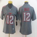 Women Nike New England Patriots #12 Tom Brady gray fashion Color Rush Limited Jersey