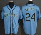 Seattle Mariners #24 Ken Griffey skyblue majestic baseball jersey