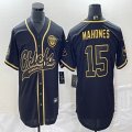 Nike Kansas City Chiefs #15 Patrick Mahomes black baseball jerseys Joint name -BD 01