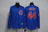 Chicago Cubs #44 Anthony Rizzo Grey New Stitched long sleeves Baseball Jersey