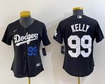 Women Los Angeles Dodgers #99 Kelly Nike black majestic baseball Jersey-BD 04