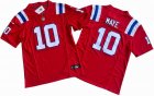 Nike Patriots #10 Drake Maye Red Nike Vapor F.U.S.E. Limited Jersey