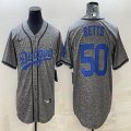 Nike Los Angeles Dodgers #50 Mookie Betts Hemp gary baseball jerseys Joint name-BD