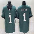 Nike Eagles #1 Jalen Hurts green Color Rush Limited Jersey-BD 03