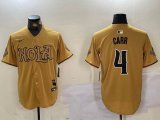 Nike New Orleans Saints #4 Derek Carr gold baseball jerseys Joint name-BD