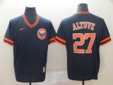 Nike Houston Astros Jose Altuve 27# dark blue throwback baseball jerseys