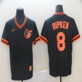 Nike Baltimore Orioles #8 Cal Ripken black throwback mlb Baseball Jersey