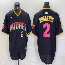 Nike San Diego Padres #2 Xander Bogaerts black MLB Baseball jerseys Joint name-BD