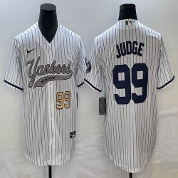 Nike New York Yankees #99 Aaron Judge white majestic baseball Jersey Joint name 01