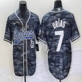 Nike Los Angeles Dodgers #7 Julio Urias gray camo majestic baseball Jerseys Joint name -BD