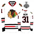 2013 NHL Stanley Cup Chicago Blackhawks #31 NIEN White Jerseys