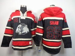 Chicago Blackhawks SHAW 65# black Red NHL Hooded Sweatshirt