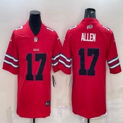 Nike Buffalo Bills #17 Josh Allen red throwback Color Rush Limited Jersey-BD