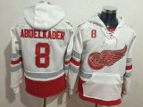 Reebok Detroit Red Wings #8 Aboelkader white NHL Hooded Sweatshirt