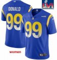 Women Nike Rams #99 Aaron Donald blue Color Rush Limited Jersey