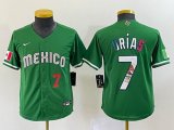 Youth 2023 World Cup Mexico #7 Julio Urias green majestic baseball jerseys 17