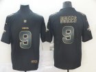 Nike New Orleans Saints #9 Drew Brees black gold Color Rush Limited Jersey