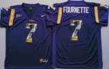 LSU Tigers Odell #7 Leonard Fournette plurple fashion college football jersey