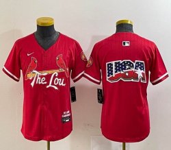 Youth Nike St.Louis Cardinals blank red majestic Baseball Jersey city version-BD 03