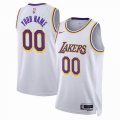 Customized Los Angeles Lakers white basketball jerseys