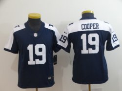 Youth Nike Cowboys #19 Amari Cooper blue white Color Rush Limited Jersey