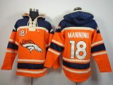 nike jerseys broncos Peyton manning 18 orange blue nfl Hooded Sweatshirt