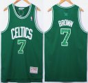 Nike Boston Celtics #7 Jaylen Brown Throwback green NBA basketball Jersey 75th-XD