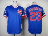 Chicago Cubs 23 Ryne Sandberg 1984 Throwback Blue MLB Jersey