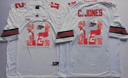 Ohio State Buckeyes #12 Cardale Jones white fashion college football jersey