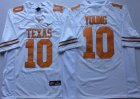 Texas Longhorns #10 Vince Young white college football jersey-PNS