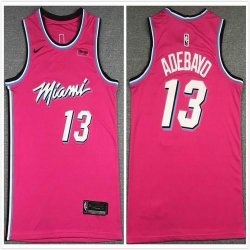 Nike Miami Heat #13 Bam Adebayo pink nba basketball jersey-XD