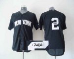 MLB Jerseys New York Yankees 2# blue mlb signature jersey