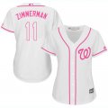 2017 Women Washington National #11 Ryan Zimmerman white majestic mlb jersey