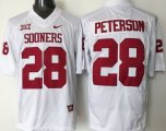 2015 Oklahoma Sooners #28 Adrian Peterson white College Football Jersey