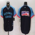 National League blank Nike Navy 2024 MLB All-Star Game Limited Player Jersey 01