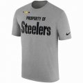 Men's Pittsburgh Steelers Nike Heather Gray Sideline Property Of Facility T-Shirt